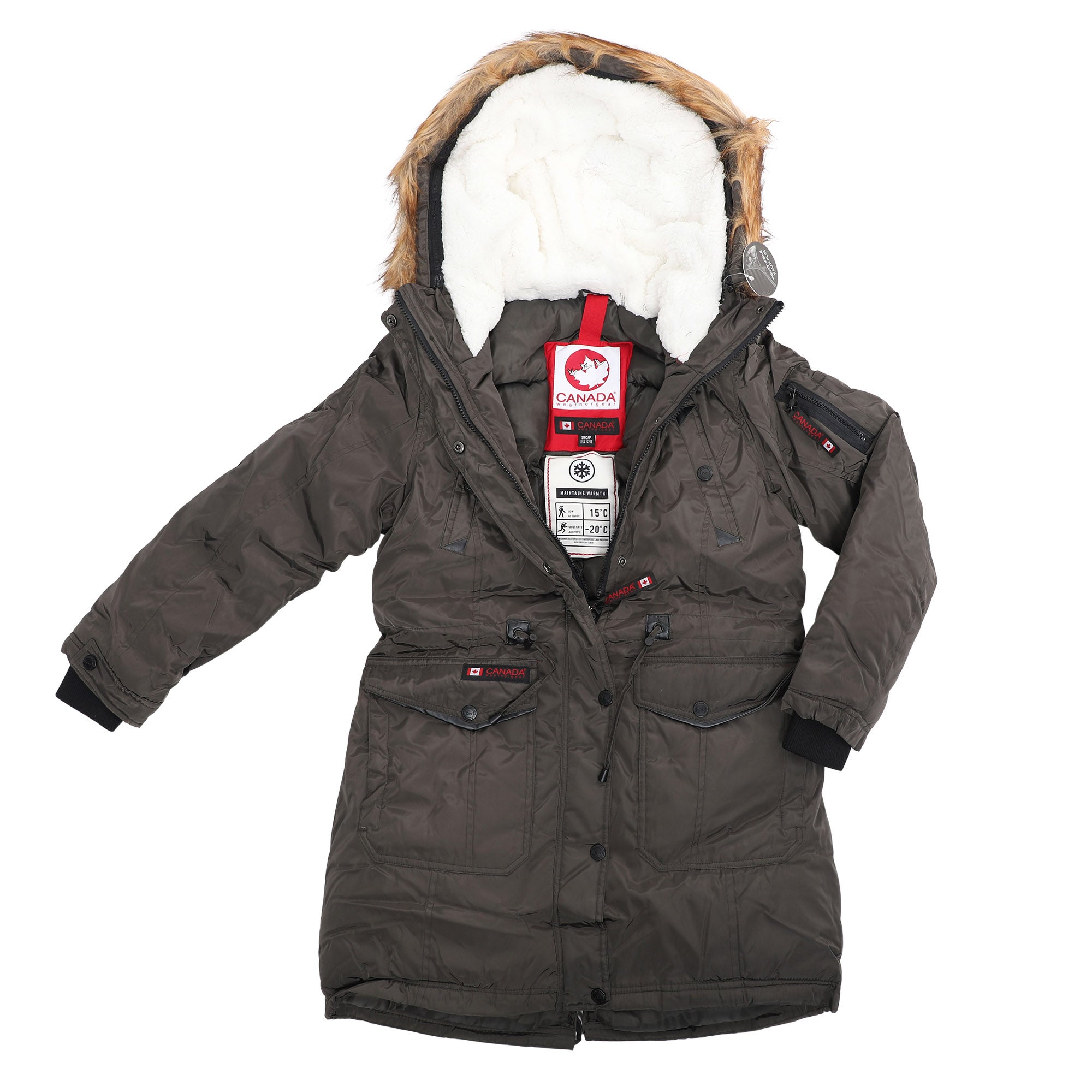 Canada Weather Gear Winter Jacket Olive Women s Clothing Product