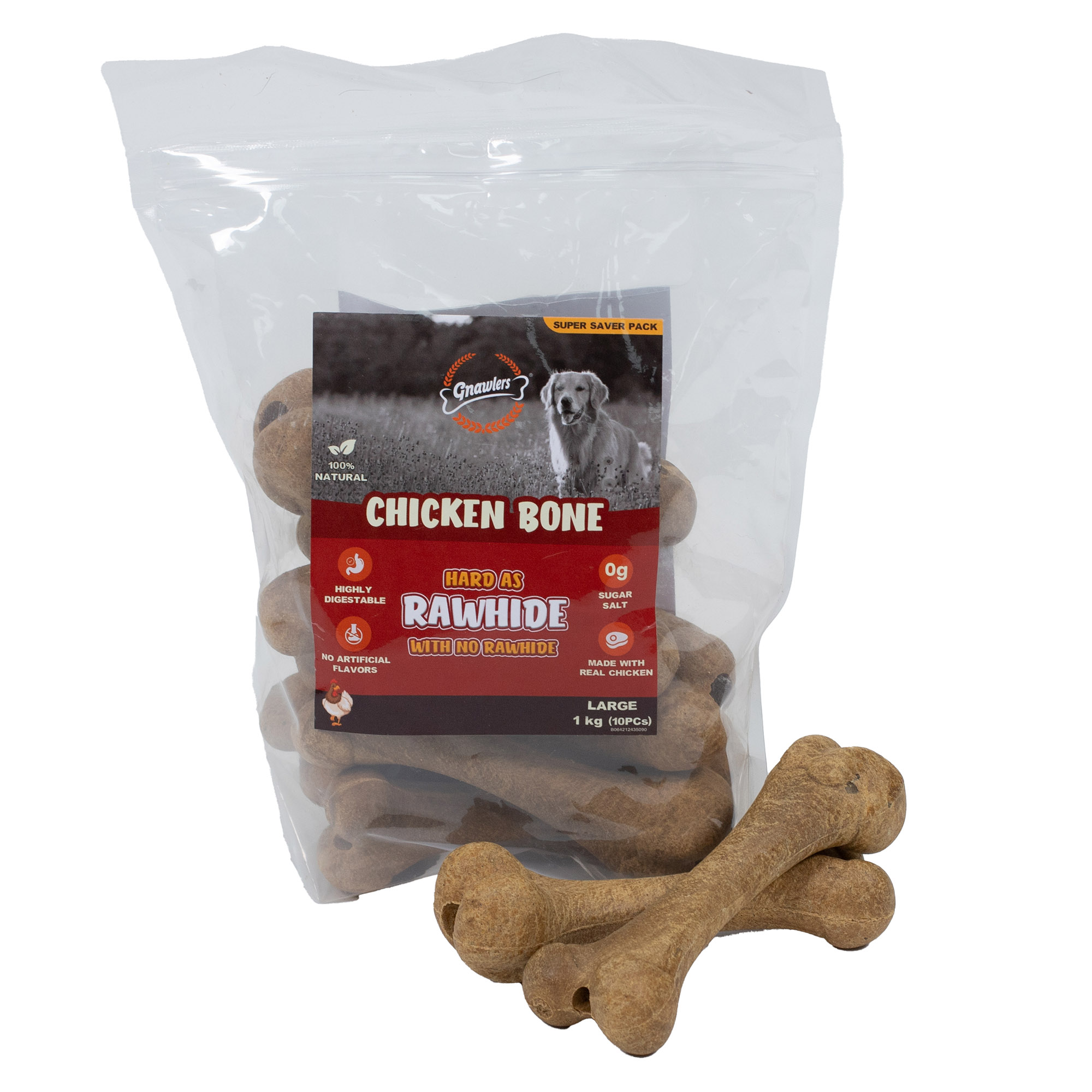 Gnawlers Chicken Bone Large 1kg Dogs Product