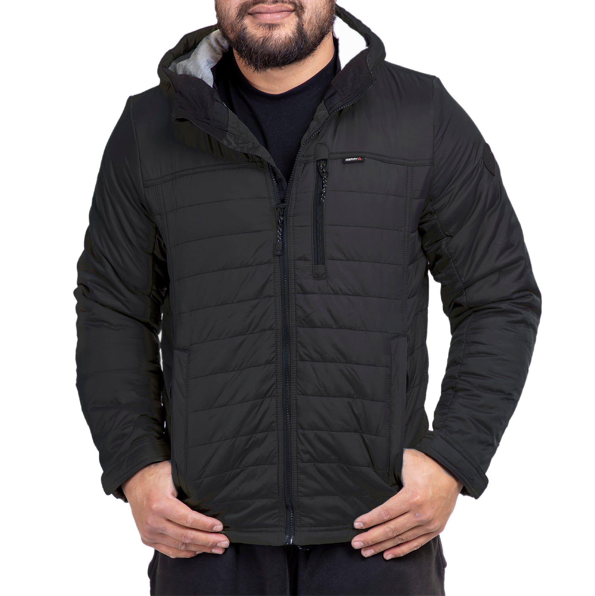 gerry men's insulated hooded jacket