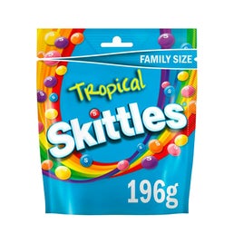 Skittles Tropical Pouch 196g Lollies Product