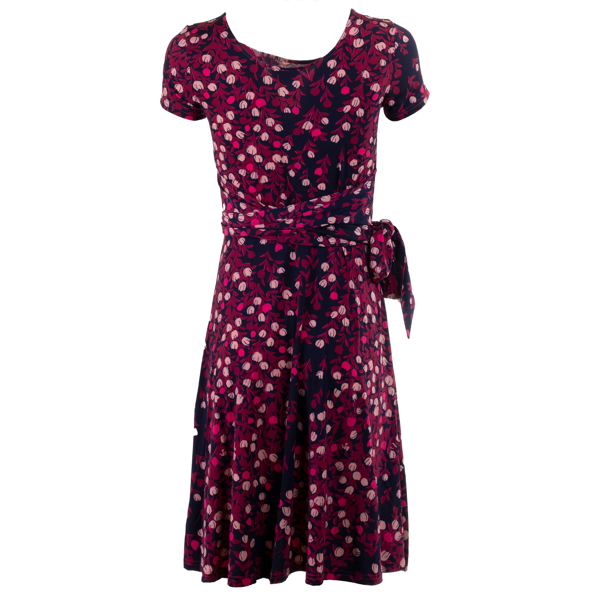 fuschia pink floral dress