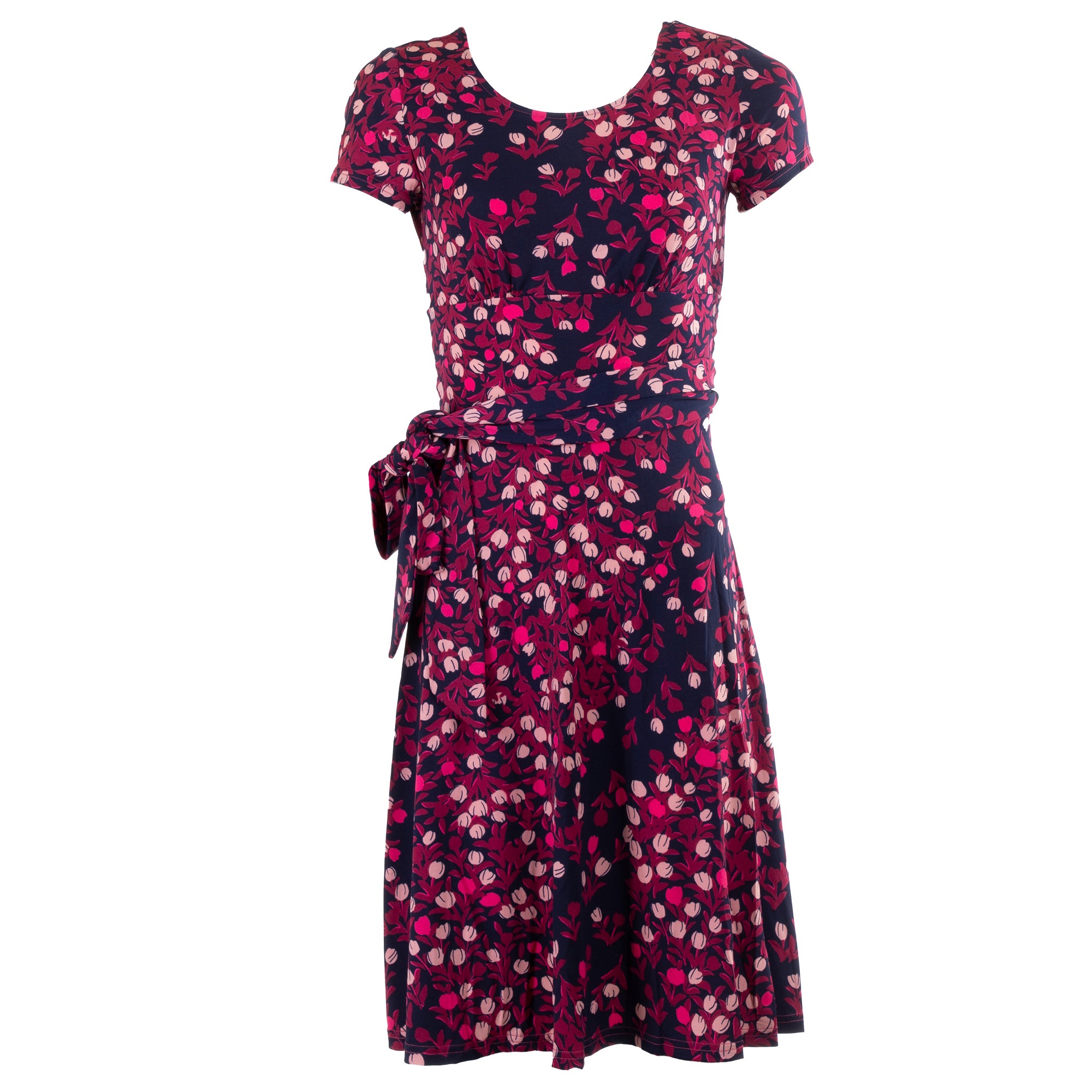 fuschia pink floral dress